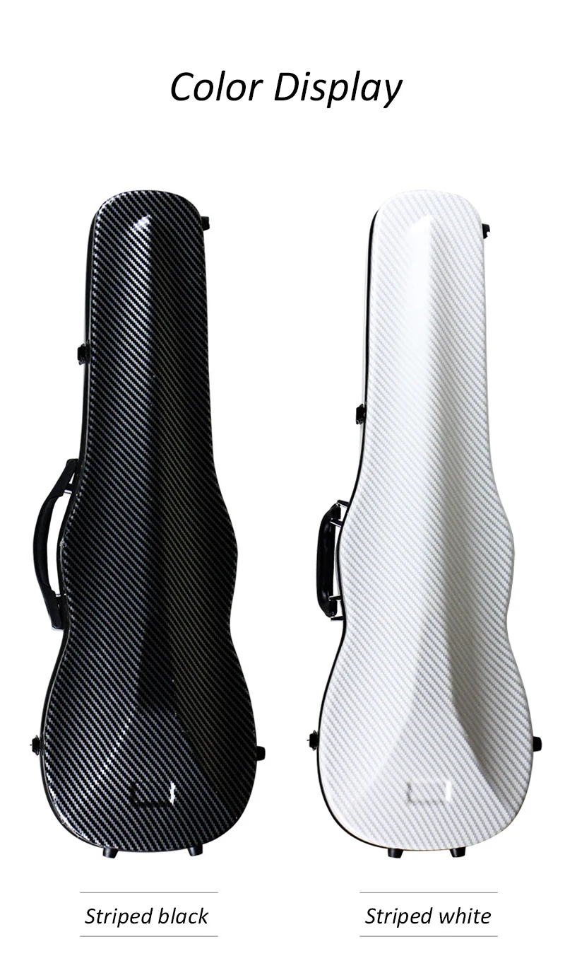 2 fibra de carbono duplo ombro leve caixa violino