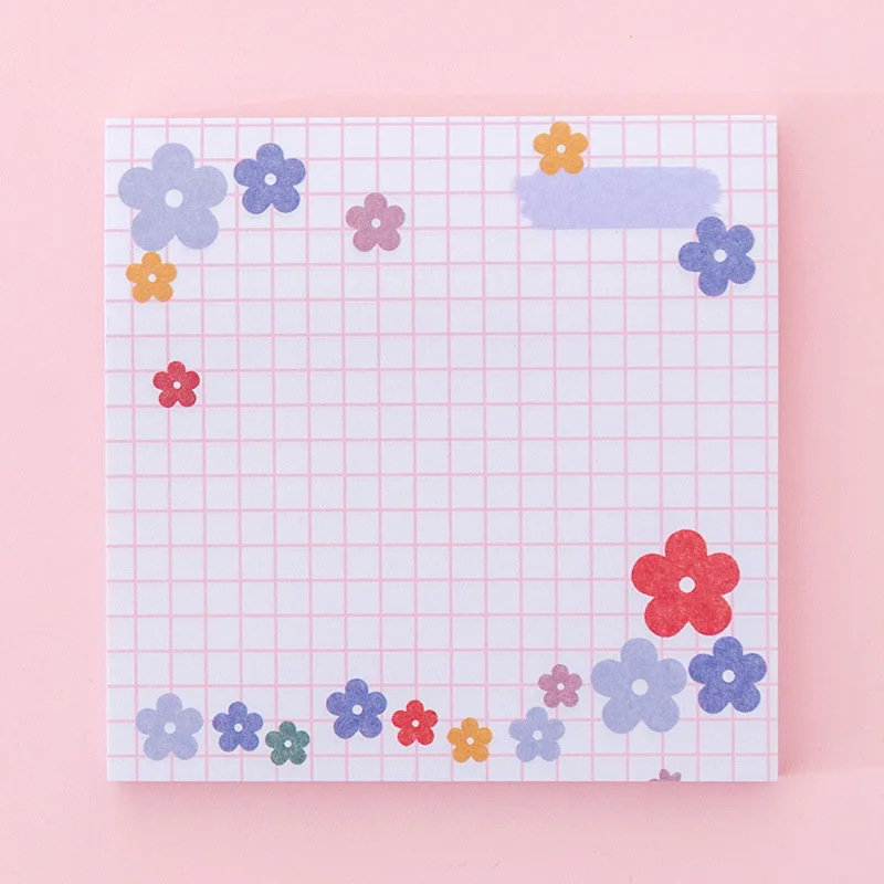 Корейский милый блокнот для заметок Kawaii Липкие заметки Memopad бумажные закладки для офиса школьные принадлежности планировщик наклейки милые стационарные вещи - Цвет: flower
