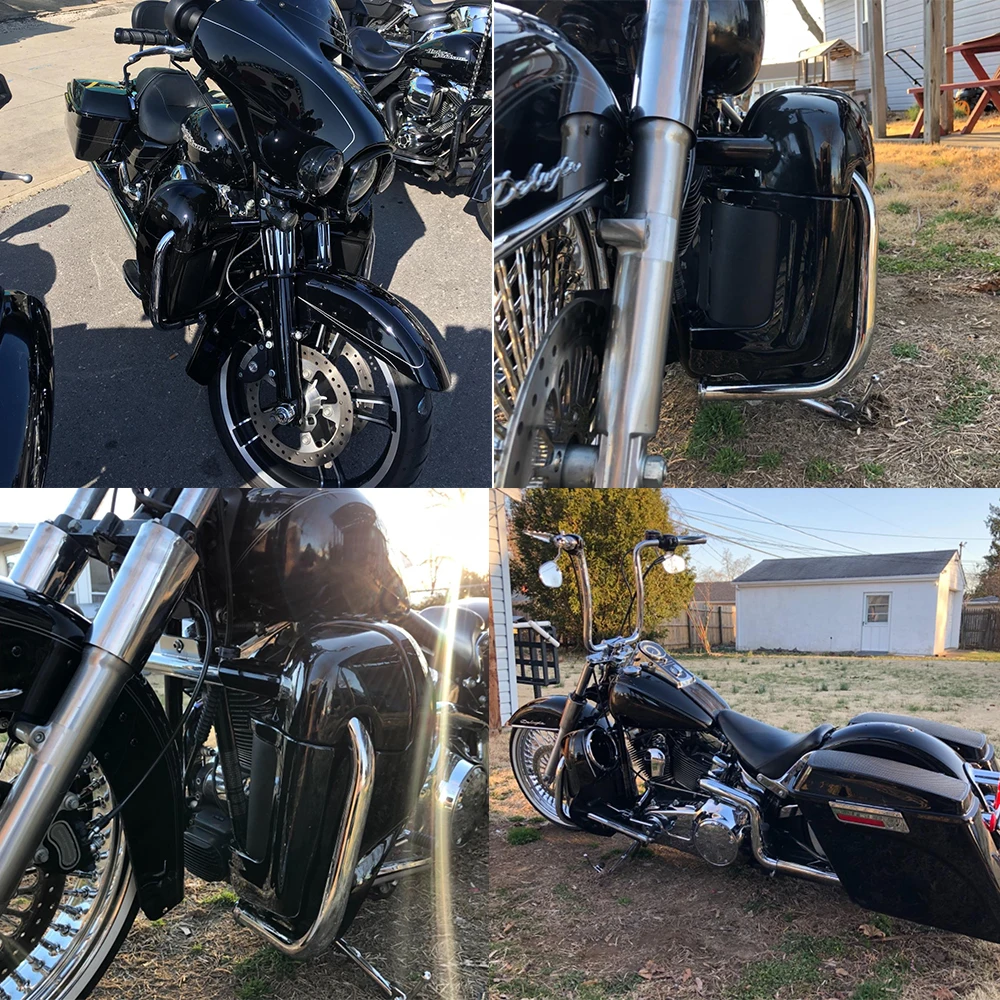 Для Touring Electra Glide Road King Street Glide Ultra FLTR 1983-2013 нижний вентилируемый обтекатель ног перчатка коробка аппаратные средства грелка