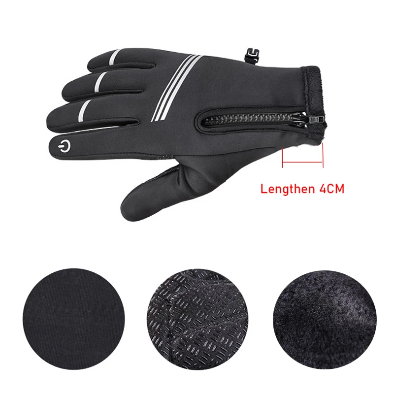 Перчатки для велоспорта с сенсорным экраном, теплые перчатки для занятий спортом на открытом воздухе, перчатки для езды на велосипеде, мотоциклетные перчатки для катания на лыжах, зимние перчатки