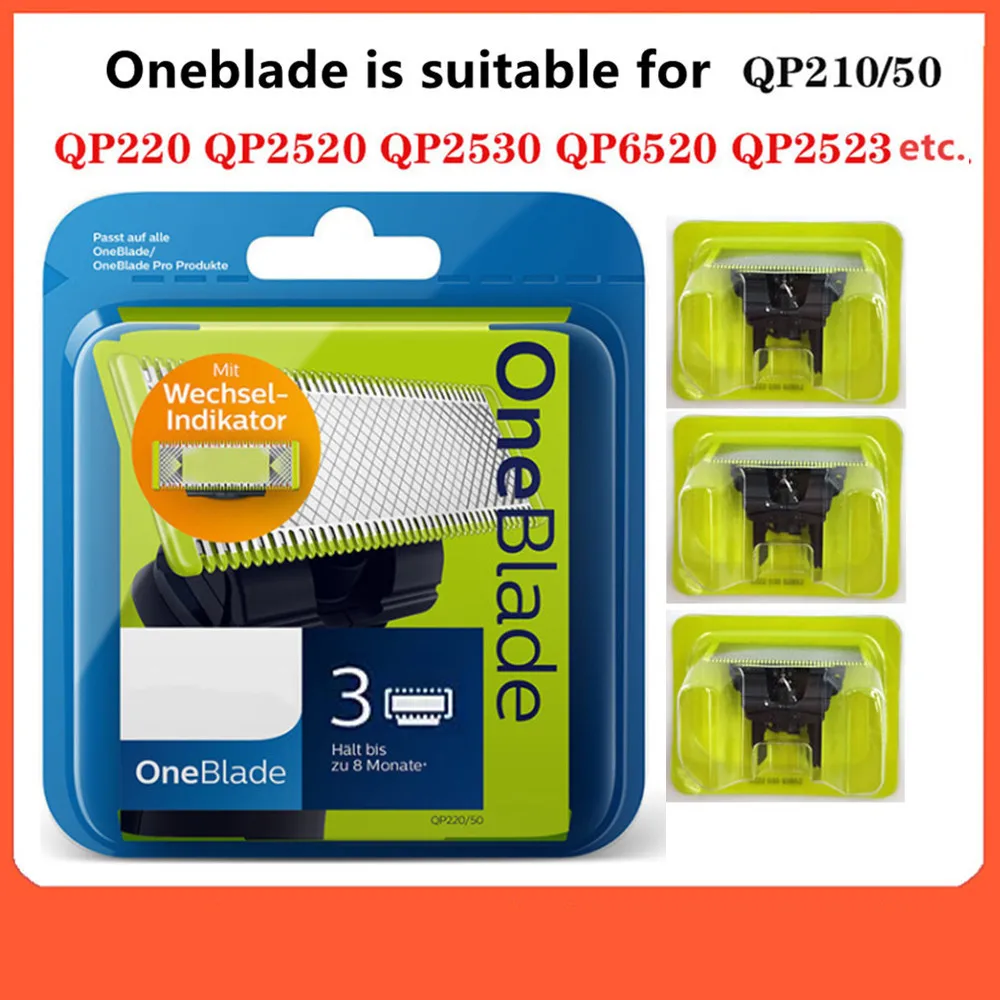 Replacement Blade OneBlade electric Shavers Safety Stainless Steel Razor Blades Shaving Head Beard Shaver for Philips