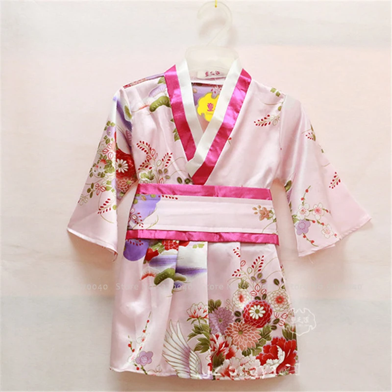 Newborn Baby Girl Japanese Style Bath Robe Traditional Kimono Party