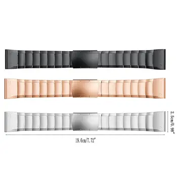 

Stainless Steel Wristband Metal Strap For Garmin Fenix 5X/3/3 HR Smart Bracelet T4MD