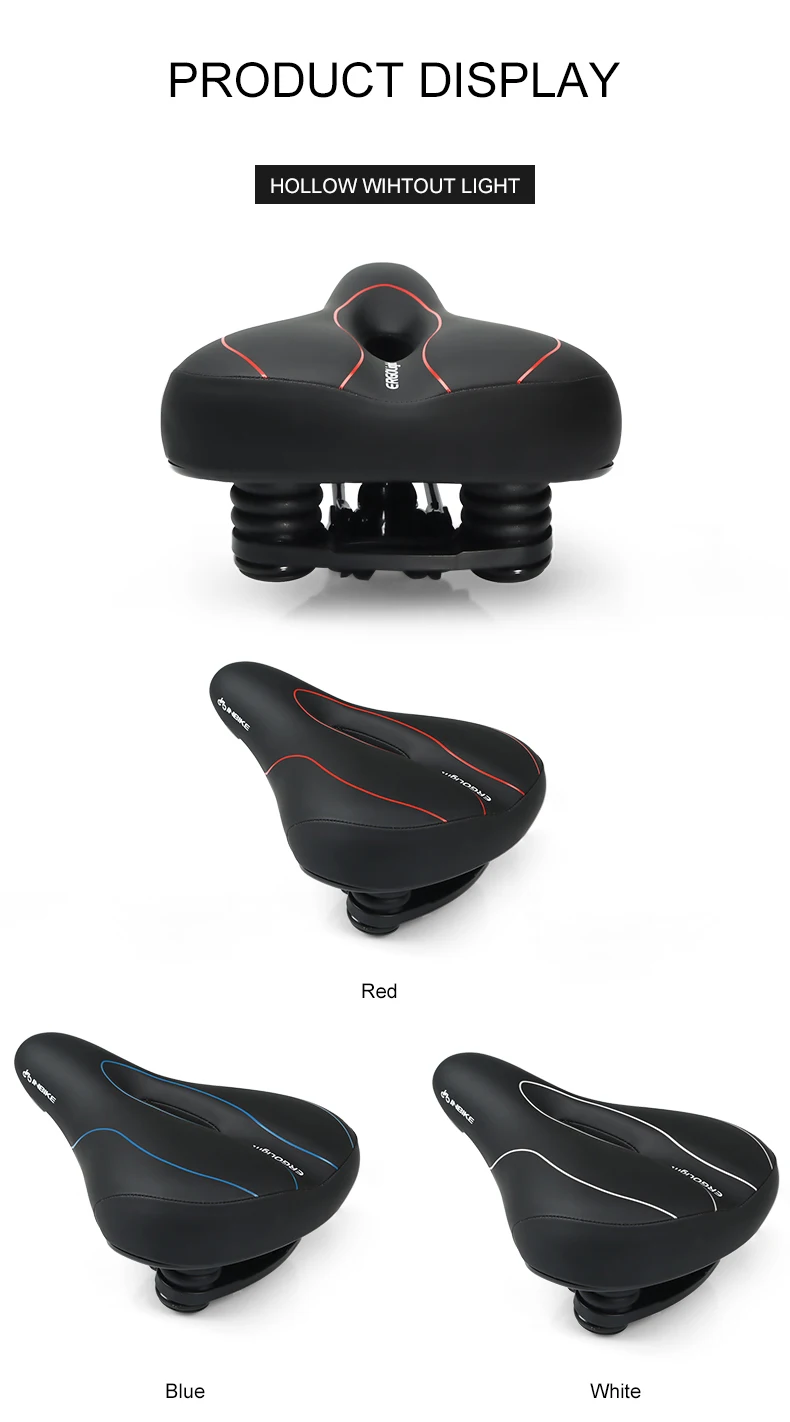 INBIKE велосипедное седло с хвостовой подсветкой расширенное MTB сиденье для шоссейного велосипеда велосипедные аксессуары удобные сиденья запасные части для велосипедов