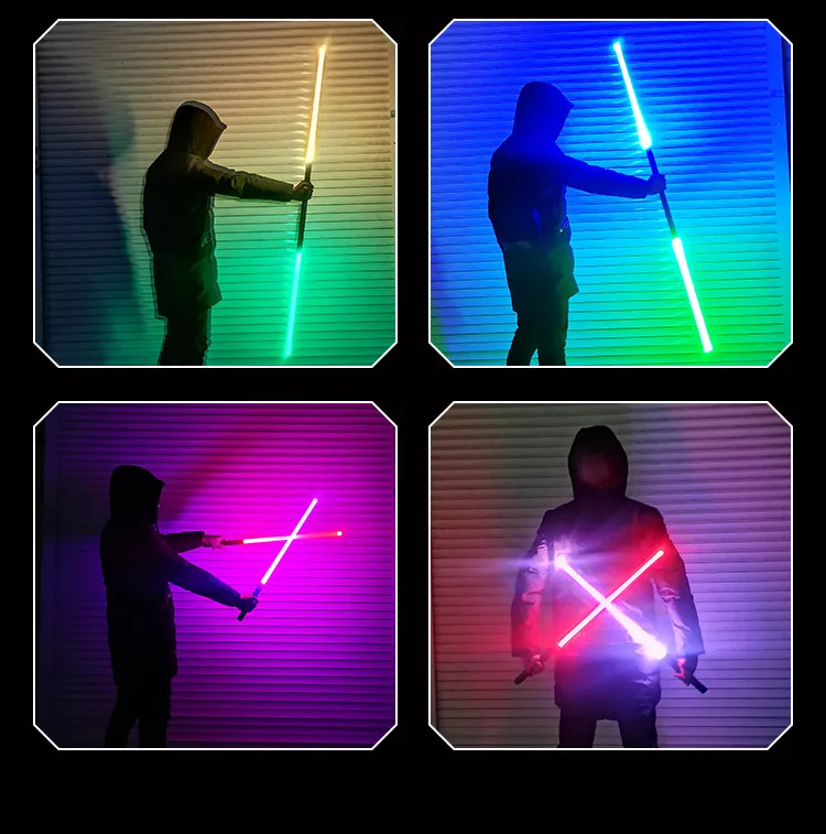 Dois em um Iluminação e Som Lidar com Cosplay 80cm de Carregamento de Sabre de Luz Switchable Lightsabre Cheio Metal Palco Adereços Brinquedos Rgb 5 dois em um switchable rgb lightsabre iluminação