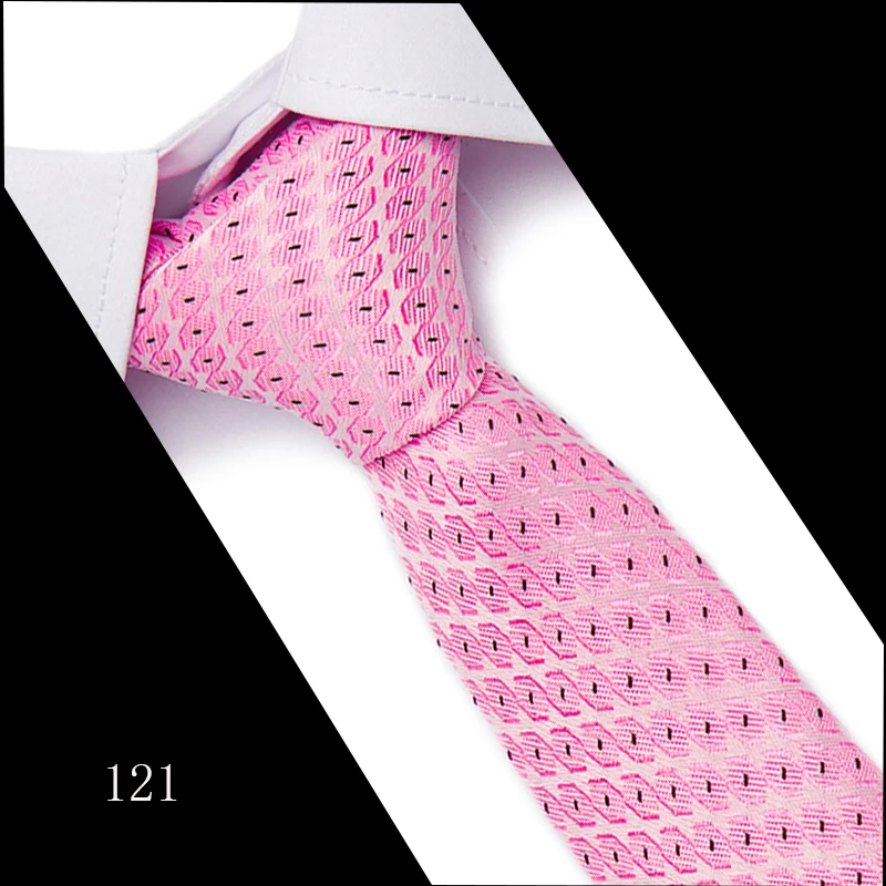 Новинка, модный тонкий мужской галстук 7,5 см, деловые галстуки для мужчин, Классические полиэфирные тканые клетчатые вечерние галстуки в горошек для свадьбы, бизнеса - Цвет: L121