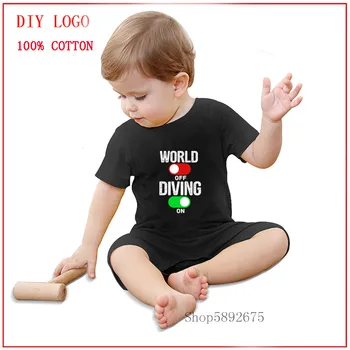 

2020 New Infant Scuba Diving Freediving Apnoe Dive Diver World On Off romper New Born Baby Boys Girls soft Clothing Summer