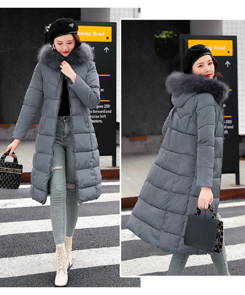 winter jacket women 2021 New parka Female Women Winter Coat Thickening Cotton Outwear Faux fox fur casacos de inverno feminino black parka