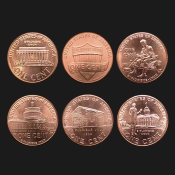 

M-2 US 1 cent 6 pieces Set coins America New Original coin Collectible edition real Rare UNC Commemorative Random year
