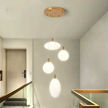 

Stairs chandelier modern atmosphere Nordic living room dining room restaurant creative creative floor chandelier LB032102