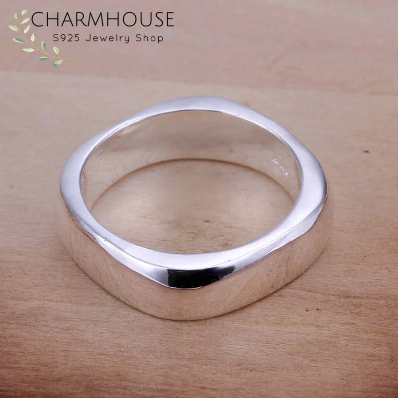 Кольца Charmhouse из чистого серебра для женщин квадратные женские кольца свадебные