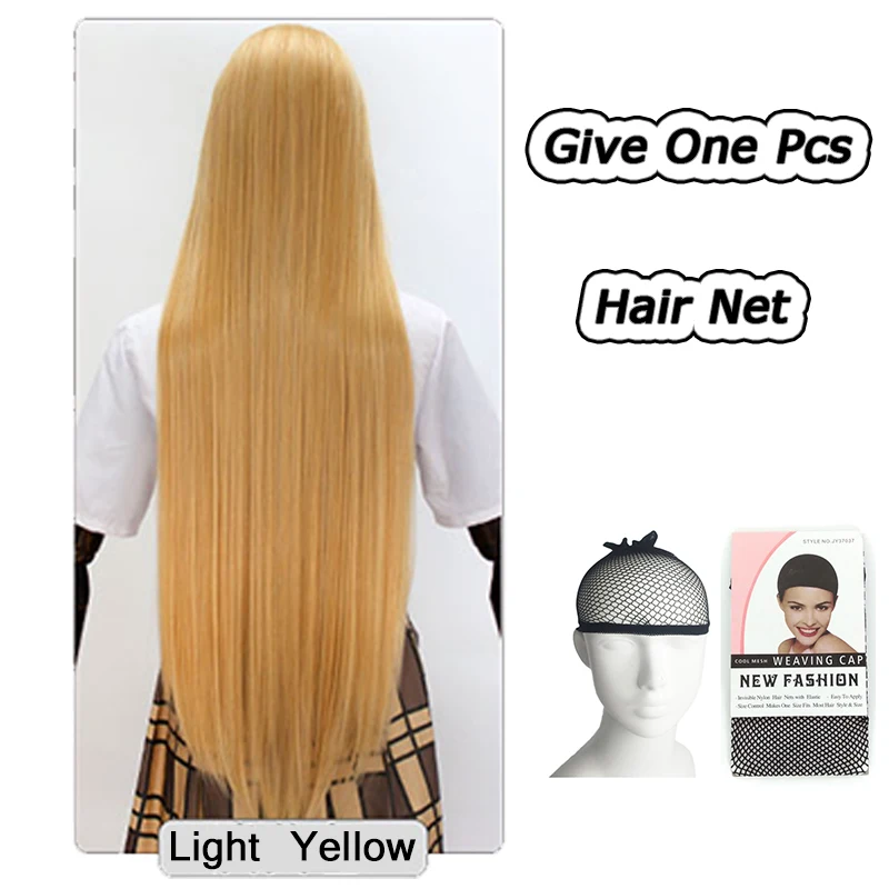 Ailiade длинные натуральные прямые волосы женский парик для косплея с челкой черный фиолетовый розовый синий Блондин Коричневый синтетические парики для женщин - Цвет: 4/30HL