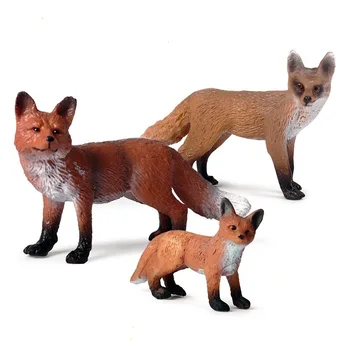 

Foxes Animal Figure Collectible Toys Wild Animal Action Figures Kids Plastic Cement Toys
