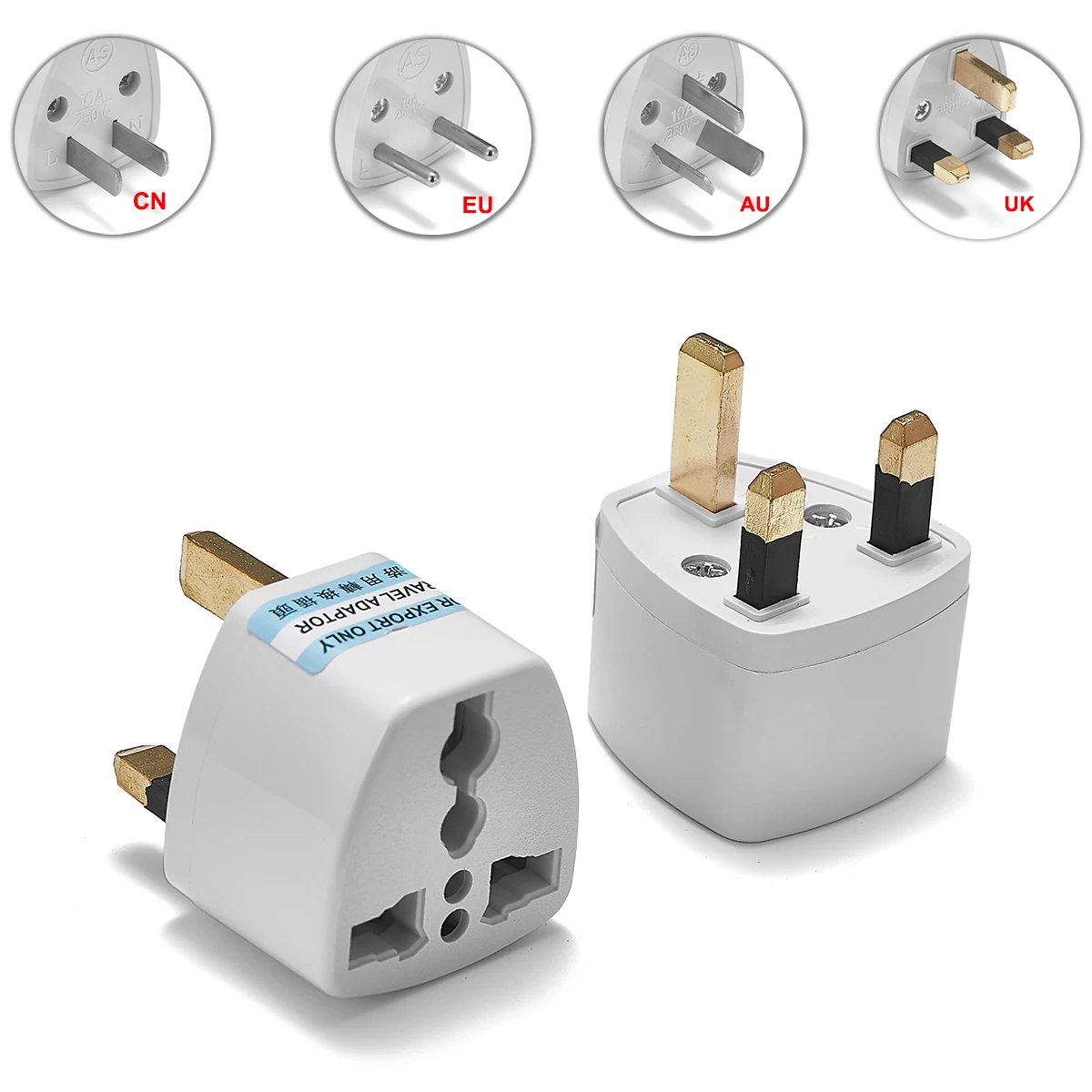 1pc Universal Us Uk Au To Eu Adapter Plug Converter Universal Us Uk Au To Eu Adapter Plug