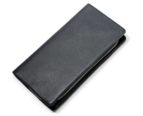 Grey COMFORSKIN Премиум натуральная кожа Женский кошелек Новое поступление длинный Винтажный стиль Дамский кошелек на молнии женский кожаный кошелек - Цвет: Grey