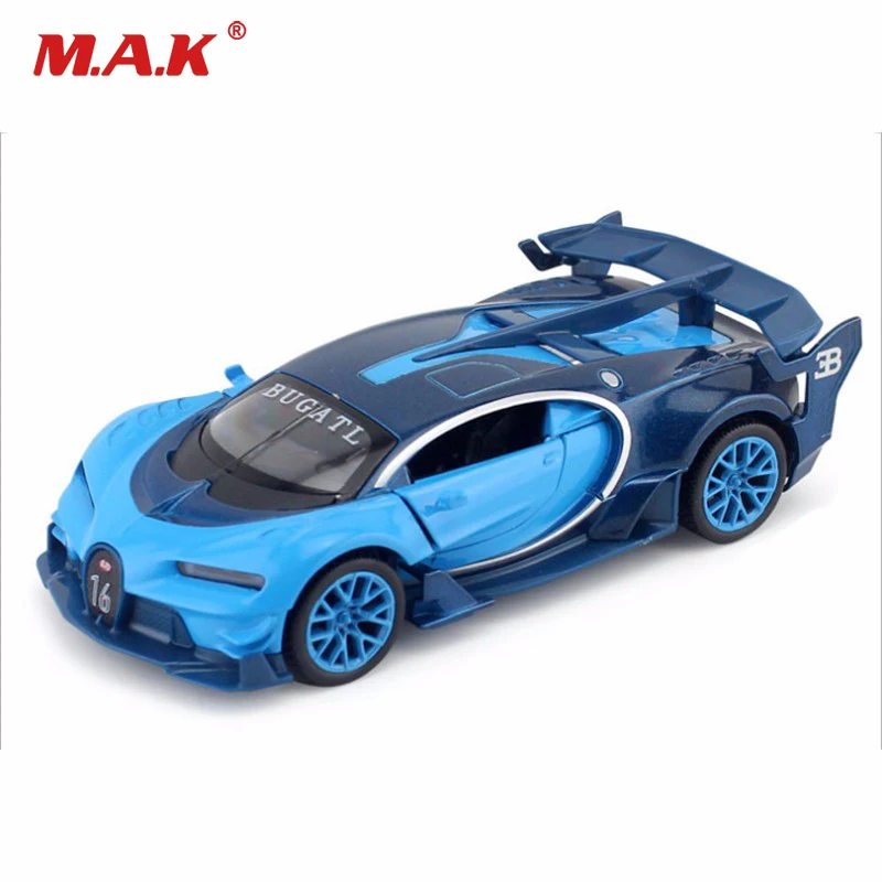 Модель гоночного автомобиля Bugatti Veyron GT 1:32 из сплава красная/синяя/желтая со