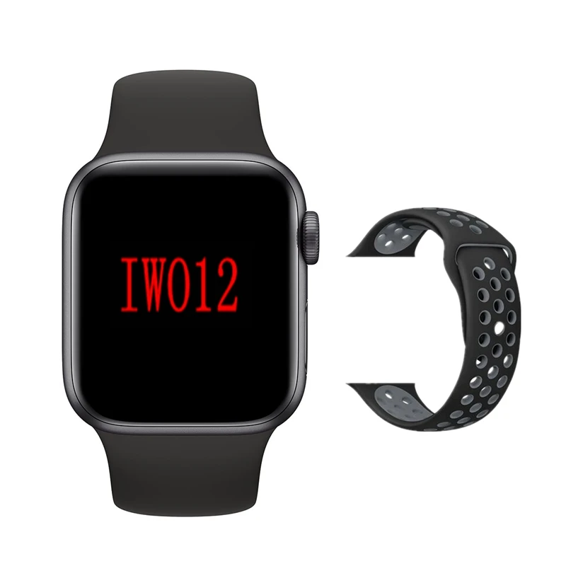 black add strap Iwo 11 plus iwo 12 умные часы серии 5 1:1 Bluetooth Вызов ЭКГ частота сердечных сокращений 44 мм/40 мм PK iwo 8 мужские умные часы для Apple IOS - Цвет: black add strap