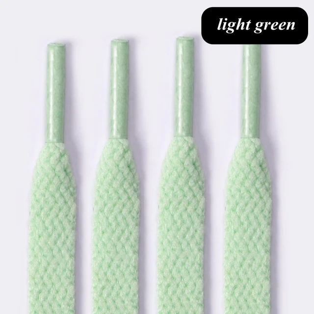 1Pair Flat Shoelaces for Sneakers 36colors Fabric Shoe laces White Black Shoe lace Boot Laces for Shoes Classic Soft Shoestrings Light Green