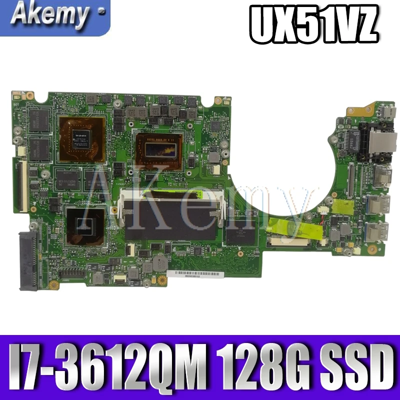 

Akemy For Asus UX51VZ UX51VZA UX51V U500V Loptop Motherboard Mianboard tested 100% work with I7-3612QM 128G SSD UX51VZH