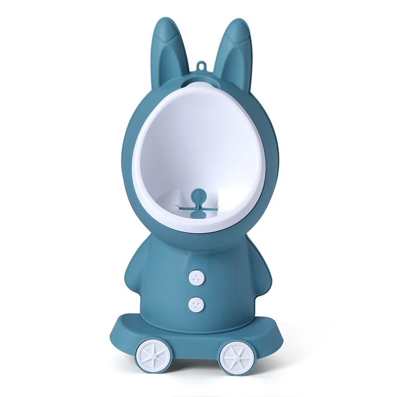Детский горшок Кролик мальчик туалет писсуар настенный стоячий Писсуар для детей - Цвет: Светло-голубой