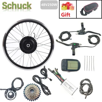 

Schuck Electric Bicycle Conversion Kit 48V 250W Rear ROTATE Brushless Motor wheel with LCD5 Display 16-28 inch 700C