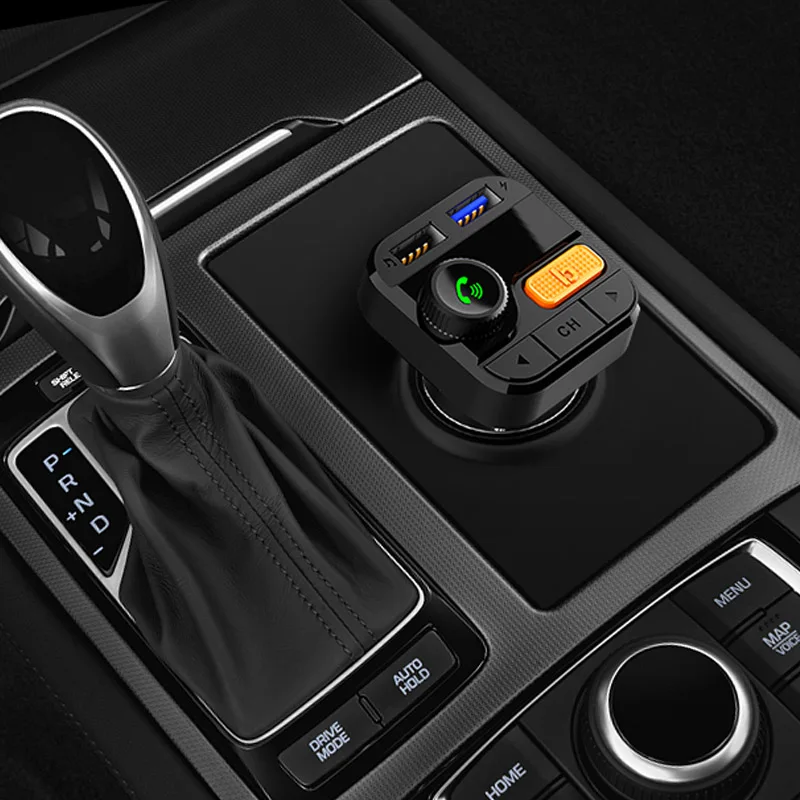 JaJaBor fm-передатчик беспроводной громкой связи Вызов Bluetooth автомобильный комплект Bluetooth 5,0 Автомобильный MP3 музыкальный плеер Поддержка обнаружения напряжения