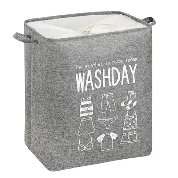 

1pc Foldable Laundry Bag Dirty Clothes Storage Container Large Household Laundry Basket Bucket 42x25x30 cm