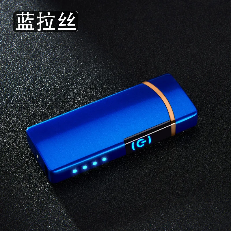Сенсорная Зажигалка USB металлическая перезаряжаемая ветрозащитный негорящий электрические зажигалки двойная дуга электронная плазменная зажигалка - Цвет: 8