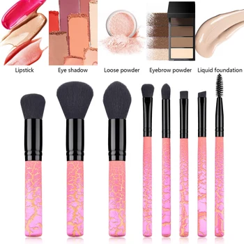 

8pcs Large Makeup Brush Set Foundation Brush Shadow Brush Eyebrow Brush Eyelash Brush Kit