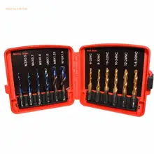  Combination Drill Tap & Tap Bit Set 3-in-1 Titanium Coated Screw Tapping Bit Tool for Drilling Tapping Countersinkin Tools 