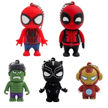 Usb флеш-накопитель мультяшный флеш-накопитель 128 Гб 64 ГБ 32 ГБ флеш-накопитель 16 Гб супер герой Флешка 8 ГБ 4 ГБ новая usb флешка 2,0 usb флеш-накопитель