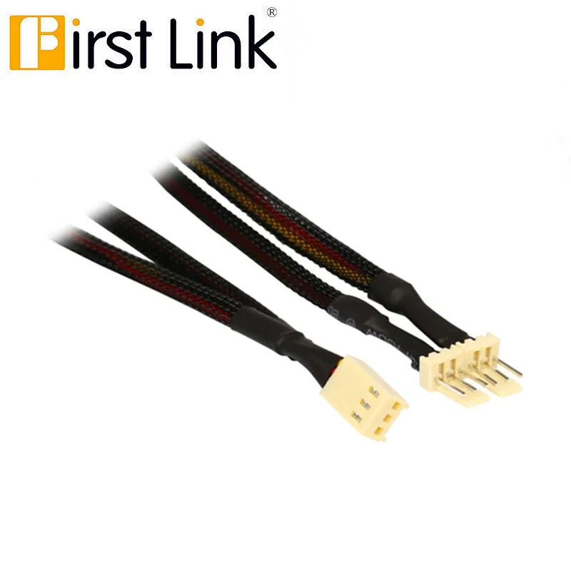 3pin чехол для вентилятора Удлинительный кабель с длинным рукавом разветвитель
