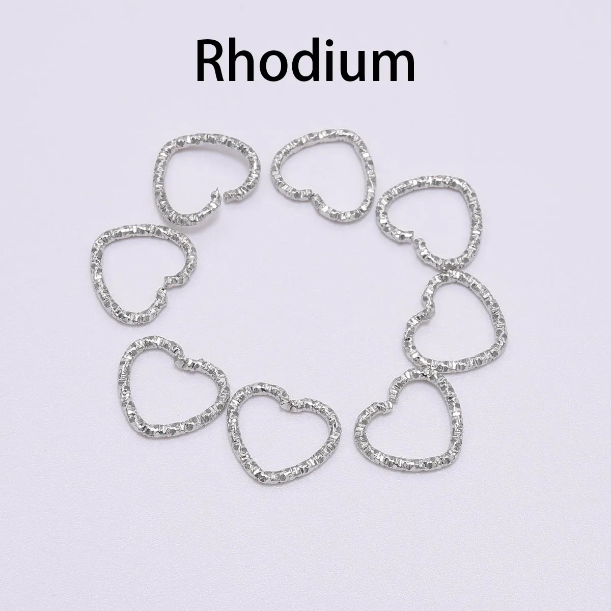 50pcs/lot 16.5mm New Style Silver Gold star Jump Rings Twisted Split Rings Spacer Connectors For Jewelry Making Making Supplies - Цвет: Rhodium