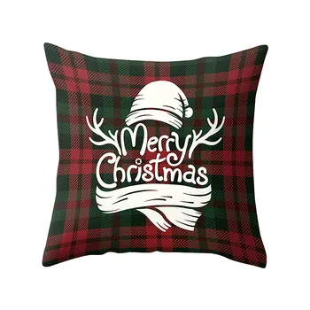 

2020 Christmas Ornament Christmas Print Pillow Case Sofa Car Cushion Cover 45x45cm Car Sofa Seat Christmas Decorations For Home
