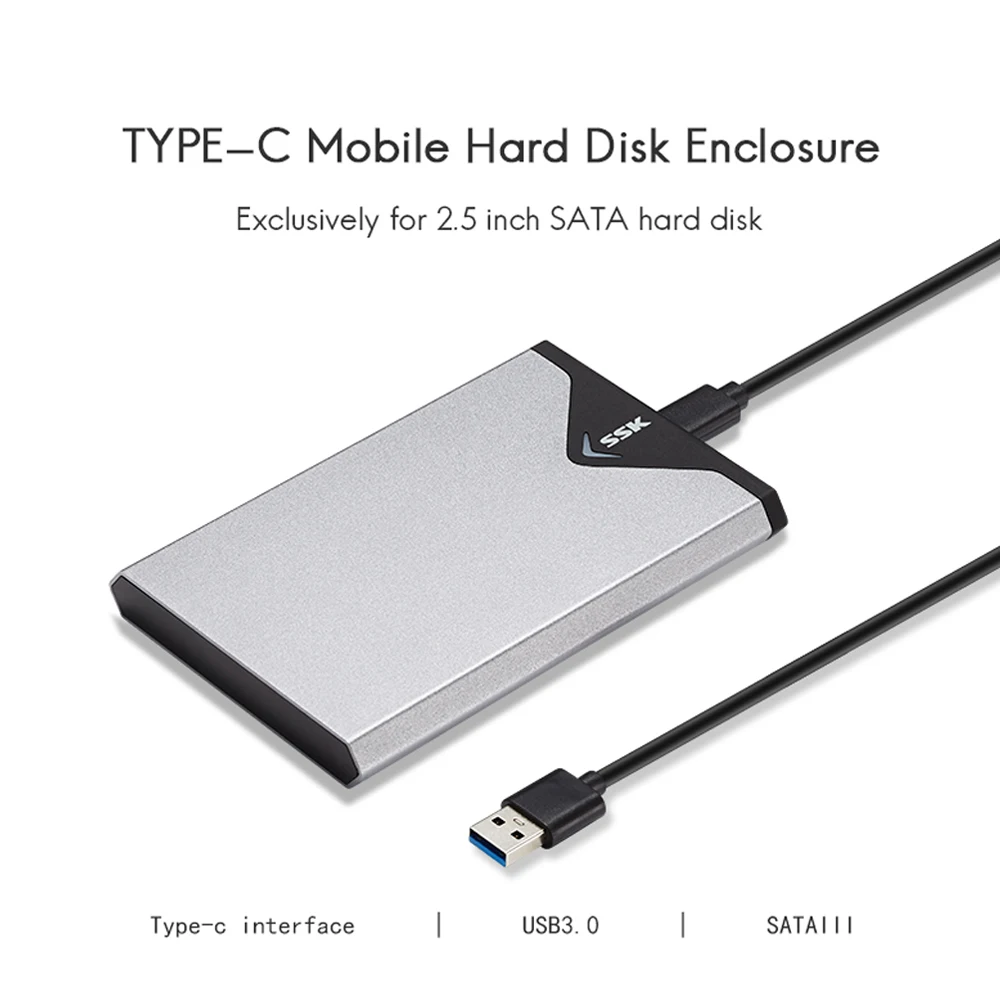 Корпус SSK для внешнего жесткого диска 3 0 дюйма SATA на USB 2 5|Корпус диска| |
