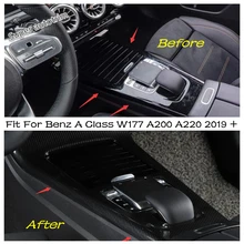 

Lapetus Carbon Fiber Center Console Stalls Gear Shift Box Panel Cover Trim For Benz A Class W177 A200 A220 2019 - 2021 Interior