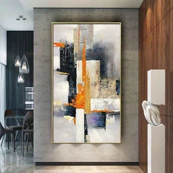 Large Hand-Painted Abstract Canvas 1