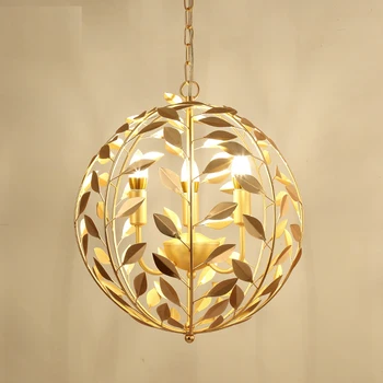 

Nordic round gold pendant light living room creative restaurant bedroom designer clothing store pendant lamps Z18626