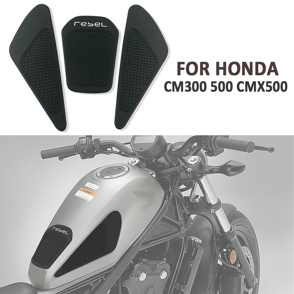 

For Honda REBEL500 REBEL300 REBEL CMX 500 CM500 CM300 Motorcy Tank Rubber Sticker Protector Sheath Knee Tank Pad Grip Decal