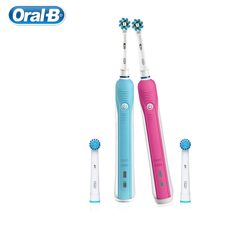 Spazzolino Elettrico Oral-B 3D Smart Pro600 Manico Ricaricabile 2 Testine Spazzolino Sonico E Testina Adatta