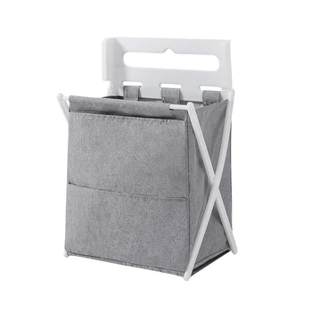 

2 Pack Foldable Laundry Basket Wall-Mounted StorageToy Storage Basket Organizer for Dirty Clothes Laundry Hamper