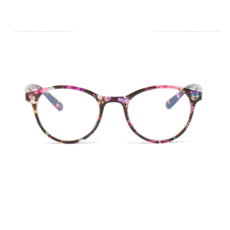 Iboode Ретро Цветочный принт готовой близорукость очки с оправой Для женщин Для мужчин 0 градусов-0,5 1,0 1,5 2,0 2,5 3,0 3,5 4,0 4,5 5,5 6,0