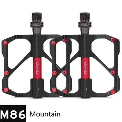 M86 BLACK Utral герметичный велосипед алюминиевые педали тела противоскользящая Сверхлегкая педаль горного велосипеда для MTB шоссейного велосипеда 3 опорная педаль велосипеда - Цвет: M86 BLACK