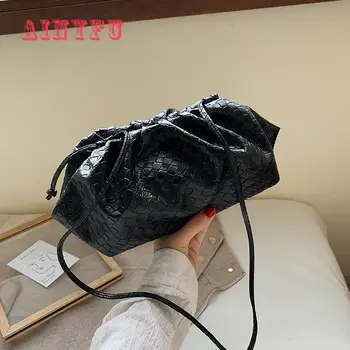 

Cloud-wrapped Soft Leather Madame Bag New Dumpling Bag Handbag Casual Wild Fashion Woven One Shoulder Slung Bucket Bag B269