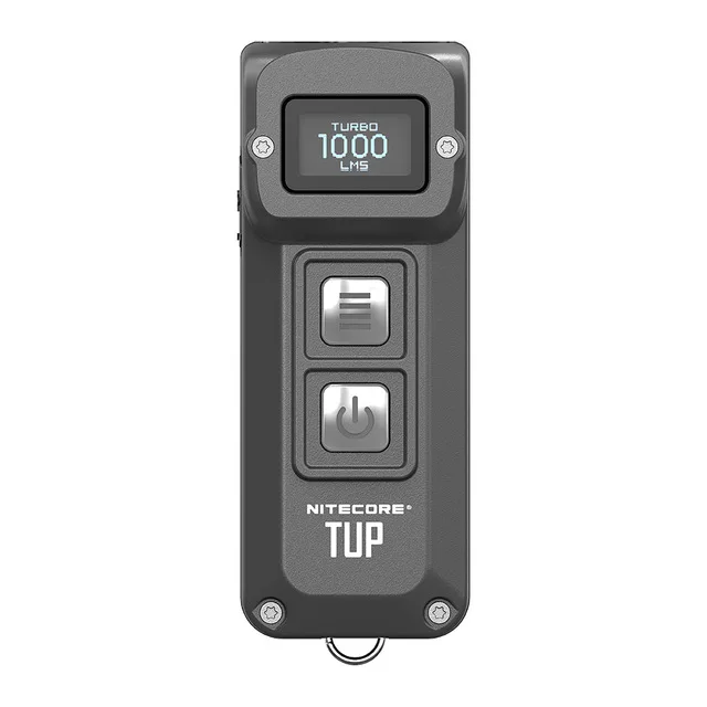NITECORE TUP 1000 люмен металлический брелок из нержавеющей стали светильник с OLED дисплеем EDC USB Перезаряжаемый светильник с кнопкой - Испускаемый цвет: Gray