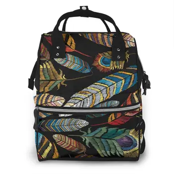 

Feather Diaper Bag Mummy Maternity Baby Bag Travel Baby Nappy Changing Backpack Women Stroller Organizer