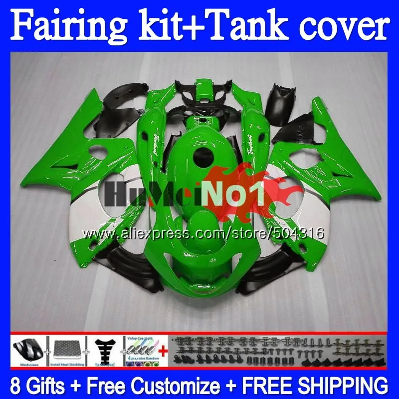 YZF-600R для YAMAHA YZF 600R 1996 1997 1998 1999 2000 2001 38MC. 115 YZF600R Thundercat 96 97 98 99 00 01 02 зеленый Глянец обтекатели