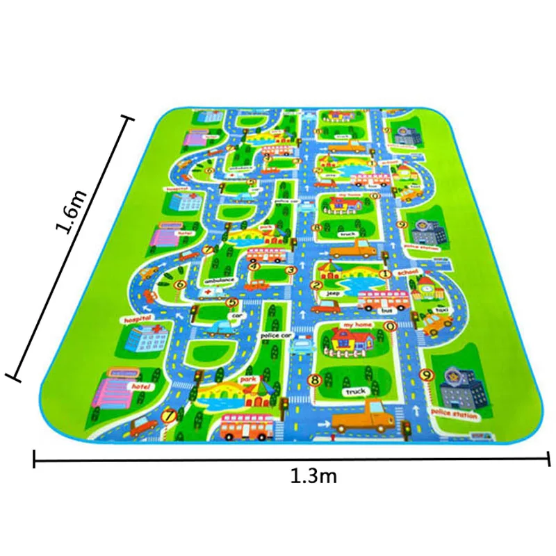 Игровой коврик с картой города, Игрушечная модель, коврик из пены для ползания, игровой коврик, интерактивный детский коврик, развивающий игровой коврик, игрушки для детей