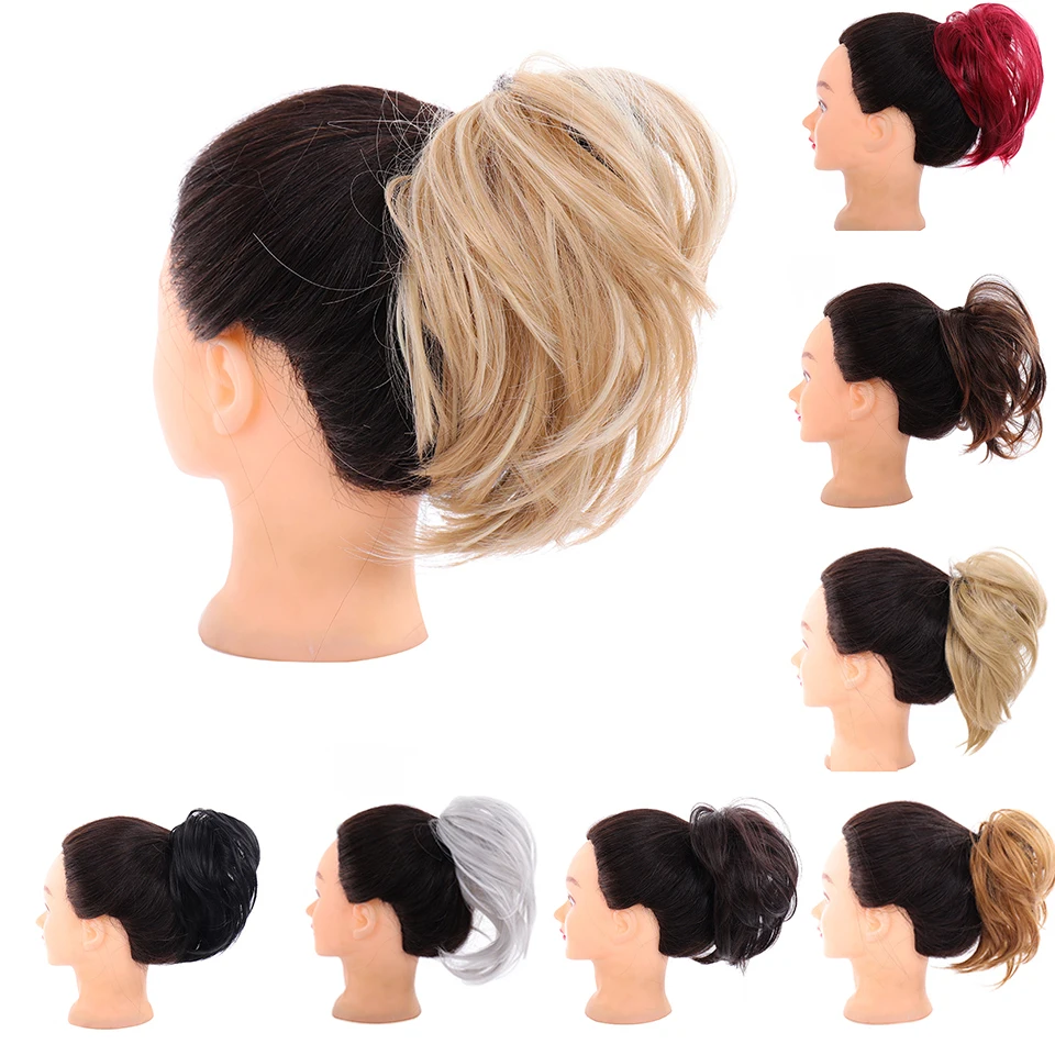 LUPU женские короткие резинки для волос пучки аксессуары Искусственные парики