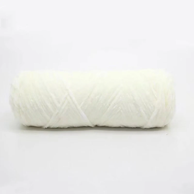 Velvet Yarn Soft Protein Cashmere Yarn Silk Wool Baby Yarn Crochet Knitting Yarn Cotton Baby Wool Diy Sweater - Color: 2